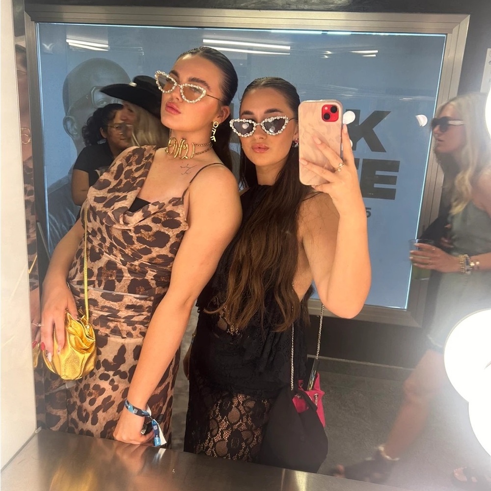 Lace black maxi dress open back.